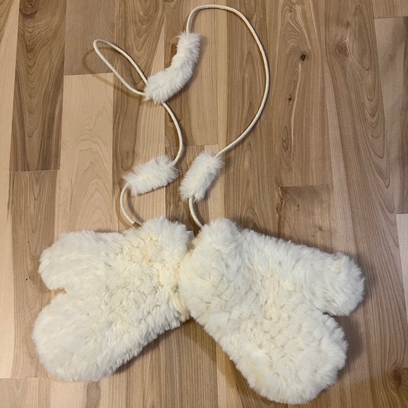 Tom and Eva furry mittens  NWOT - Picture 1 of 2